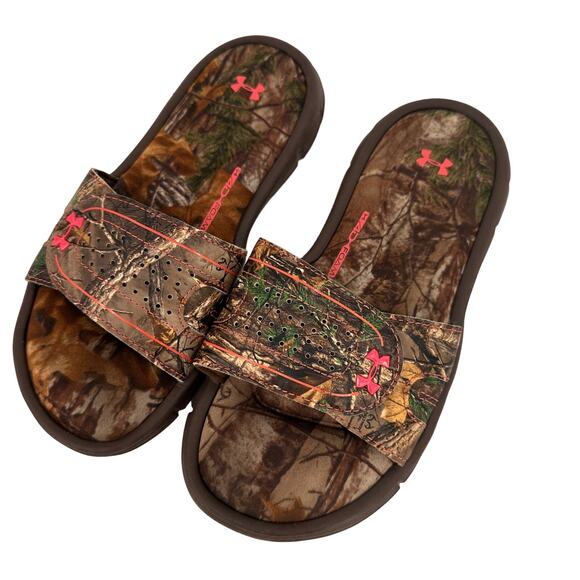 Under Armour UA Youth Camo Camouflage Ignite VIII Slides Size 3Y - Picture 1 of 6